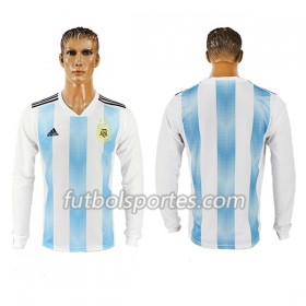 Camisetas Argentina Primera Equipacion Mundial 2018 Manga Larga